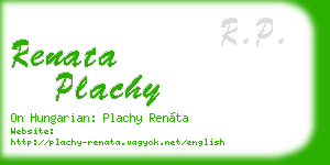 renata plachy business card
